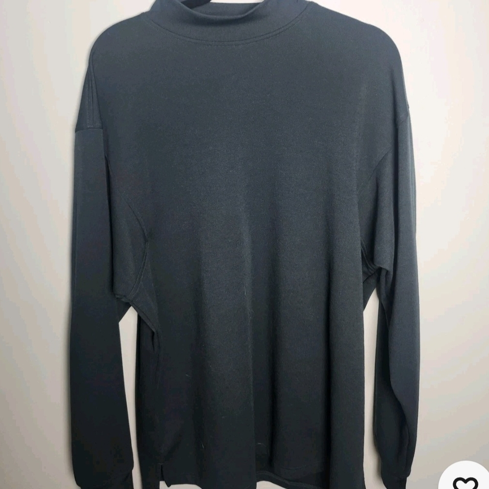 FootJoy Men’s XL Dark Green Mock Neck Golf Pullover Athletic Performance Shirt F